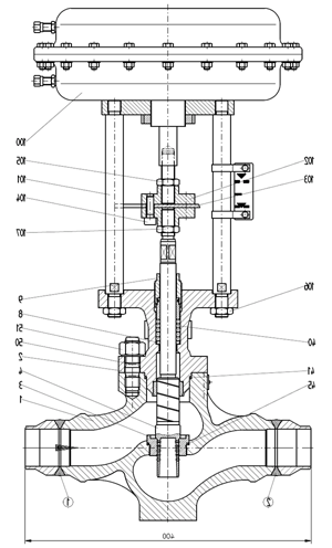 辅助气体调节阀 auxiliary steam control valve